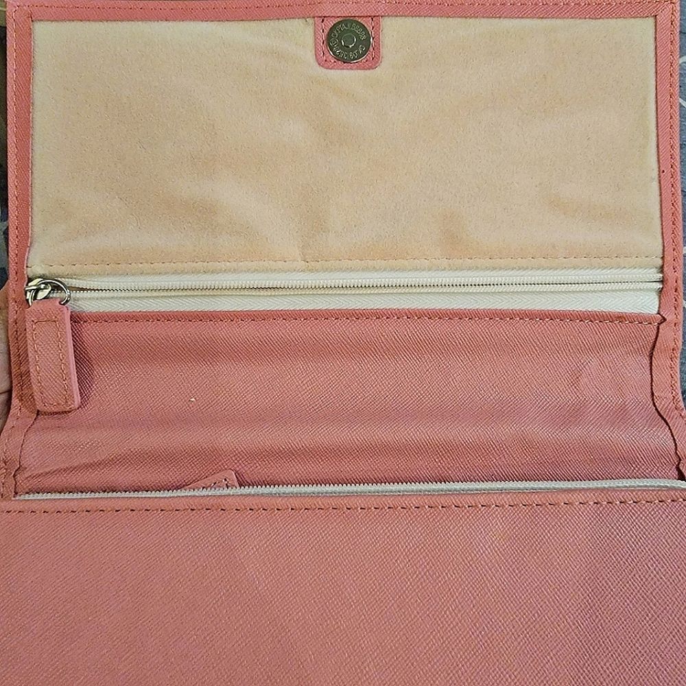 #Sabika #Trifold Pink #Travel #Jewelry #Organizer Faux #Leather #NWOT - Picture 12 of 16
